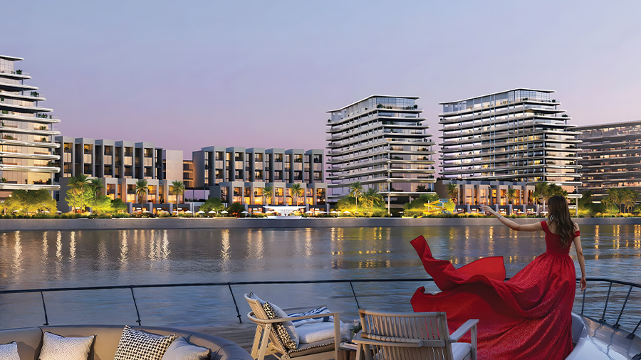 Private marina and beach at Sobha City